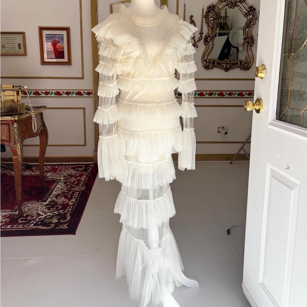 Unique white dress